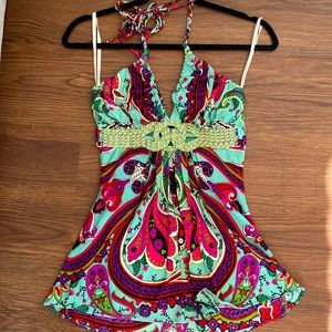 Gorgeous Sky embellished top, so flattering! Size Small